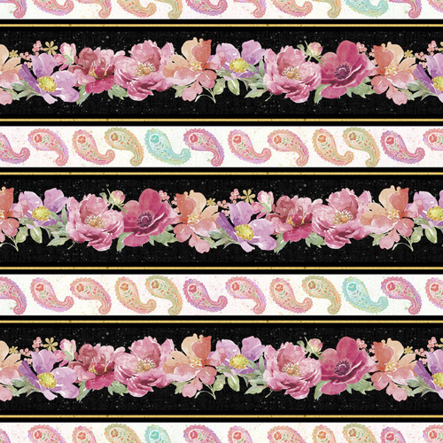 Wilmington Prints Meadow Melody Beth Grove Repeating Stripe Multi