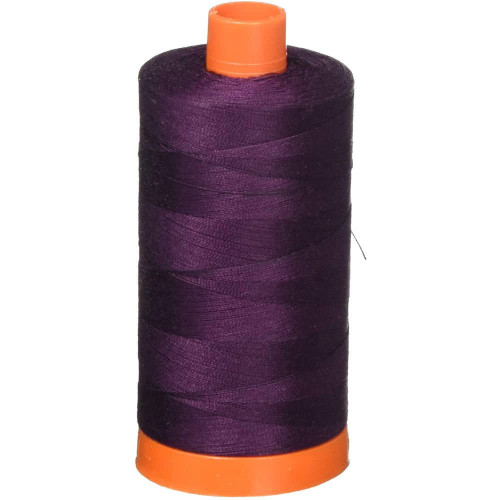 Aurifil Cotton Mako Thread 50 Weight 1422 Yards Very Dark Eggplant