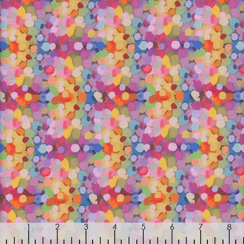 Hoffman Fabrics Whimsical Flower Garden Multi Dot Splotch