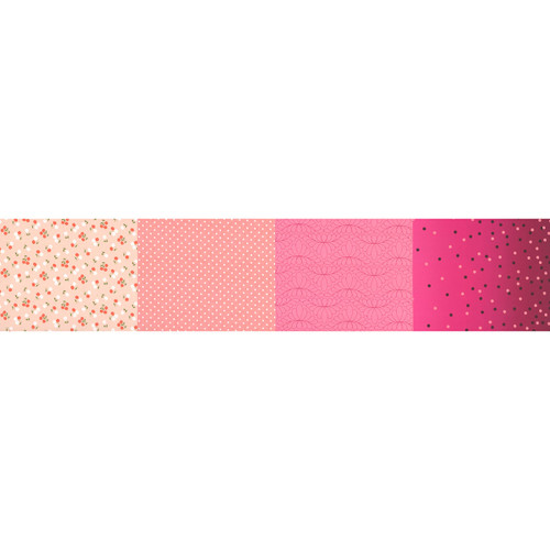 Moda Fabrics 50 Years Of Moda Pink 4 in One Blender Print Pink