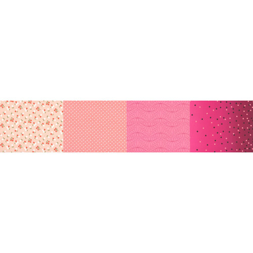 Moda Fabrics 50 Years Of Moda Pink 4 in One Blender Print Pink
