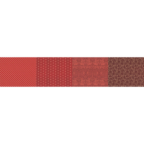 Moda Fabrics 50 Years Of Moda Burgundy 4 in One Blender Print Historic Red