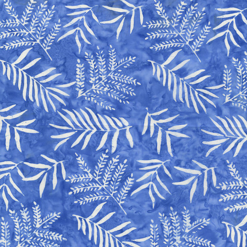 Timeless Treasures Fabrics Bluebell Tonga Batiks Bluebell Fern