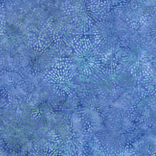 Timeless Treasures Fabrics Bluebell Tonga Batiks Ocean Fireworks