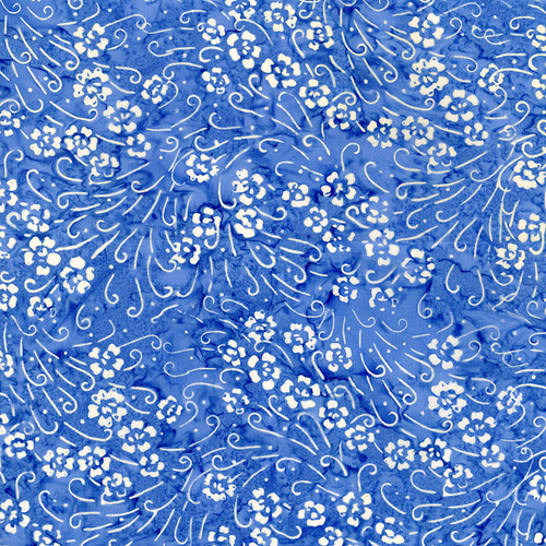 Timeless Treasures Fabrics Bluebell Tonga Batiks Celestial Happy Flower Bursts