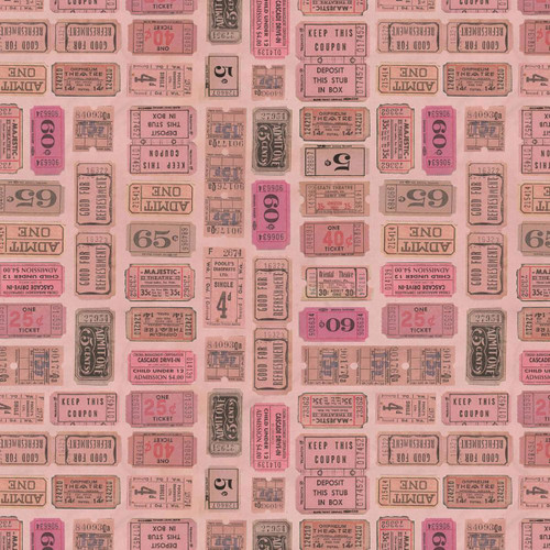 FreeSpirit Fabrics Pink Palette by Tim Holtz Pink Tickets Pink