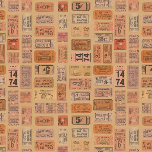 FreeSpirit Fabrics Orange Palette by Tim Holtz Orange Tickets Orange