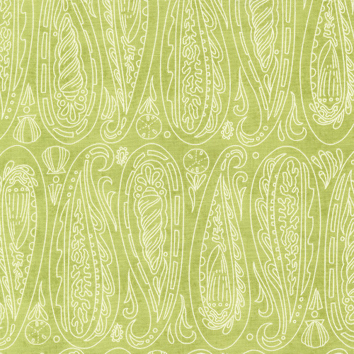 Moda Fabrics Serena Shores Robin Pickens Kelp Green Seaside Paisley