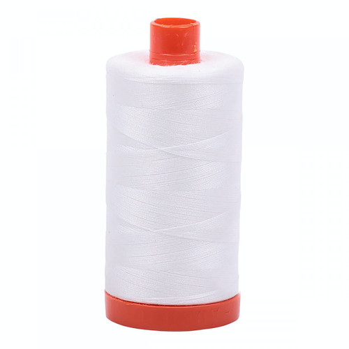 Aurifil Cotton Mako Thread 50 Weight 1422 Yards Natural White