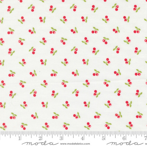Moda Fabrics Cali Co Corey Yoder Cloud Red Cherries