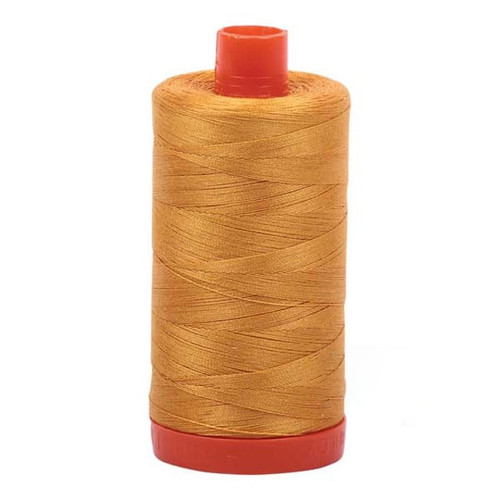 Aurifil Cotton Mako Thread 50 Weight 1422 Yards Orange Mustard