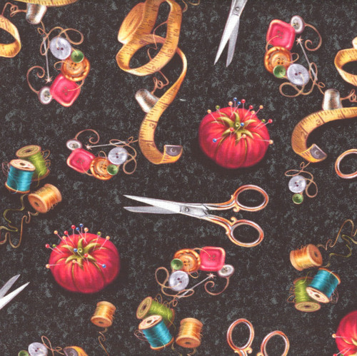 Timeless Treasures Fabrics Sew Far Sew Good Black Sewing Tools Timeless Treasures Fabrics Sew Far Sew Good Black Sewing Tools