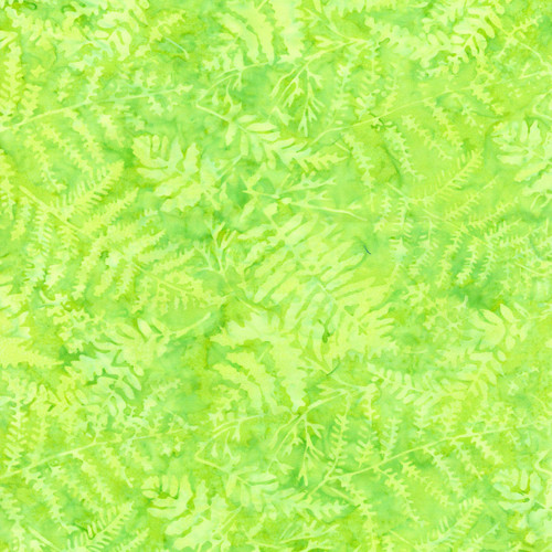 Timeless Treasures Fabrics Royalty Tonga Batiks Lime Ferns