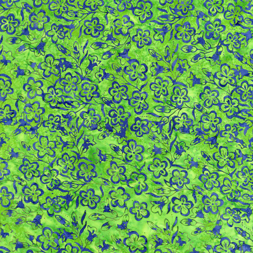Timeless Treasures Fabrics Royalty Tonga Batiks Peacock Vintage Blossom