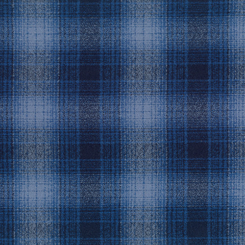 Robert Kaufman Mammoth Plaids Denim Blue Ombre Plaid