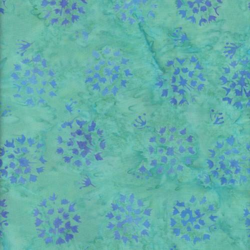 Windham Fabrics Anthology Batiks Jacqueline de Jonge Fairy Land Mint Mums