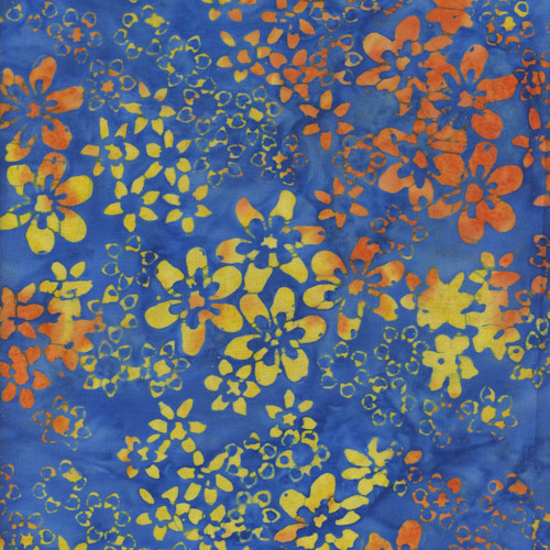 Windham Fabrics Anthology Batiks Jacqueline de Jonge Sunset Sky Blue Star Garden