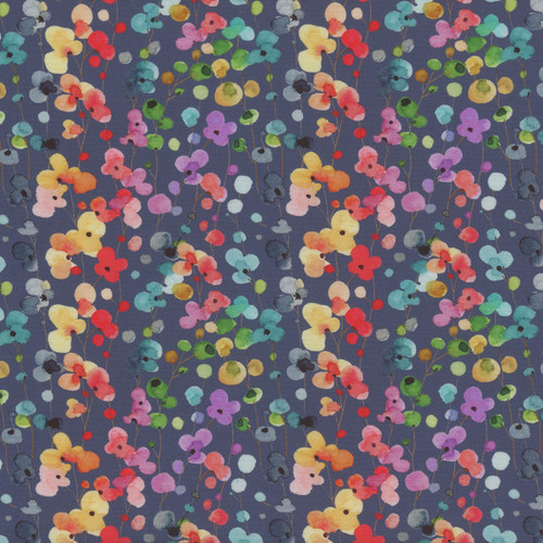 Windham Fabrics Wild Meadow Sue Miano Navy Blue Petite Blooms