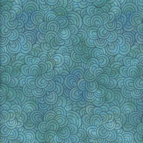 Windham Fabrics Wild Meadow Sue Miano Teal Blue Petal Pavers