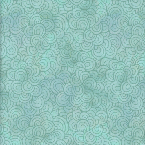 Windham Fabrics Wild Meadow Sue Miano Aqua Blue Petal Pavers
