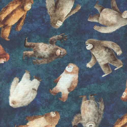 Quilting Treasures Fabrics Big Foot by Dan Morris Grey Tossed Bigfoot