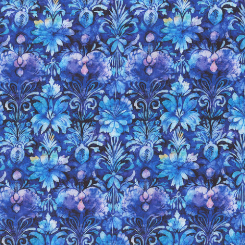 Quilting Treasures Fabrics Fantasia Purple Blue Decorative Floral