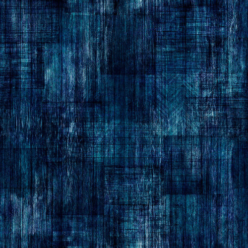 Quilting Treasures Fabrics Into the Woods by Dan Morris Wood Grain Texture Navy Blue