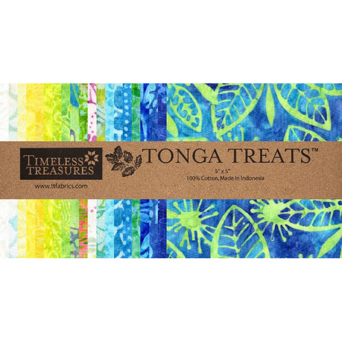 Timeless Treasures Fabrics Bahamas Tonga Batiks Bahamas Charm Pack 5 Inch Squares