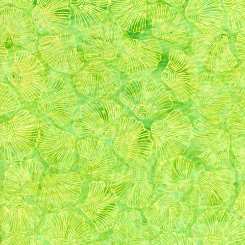 Timeless Treasures Fabrics Bahamas Tonga Batiks Lime Shell Petals