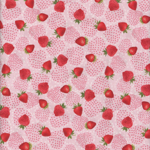 Timeless Treasures Fabrics Berry Sweet by Chong A Hwang Berry Dotty Strawberries