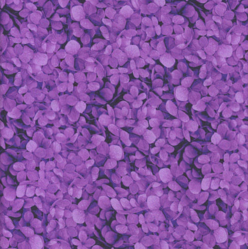 Timeless Treasures Fabrics Midnight Blooms Magenta Packed Hydrangea Petals