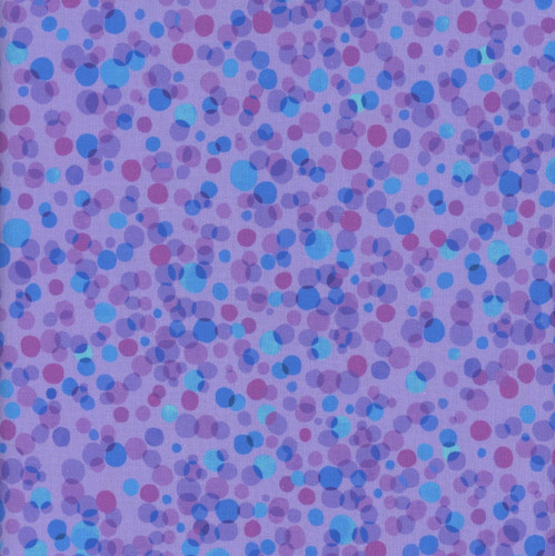 Timeless Treasures Fabrics Midnight Blooms Purple Hydrangea Dots