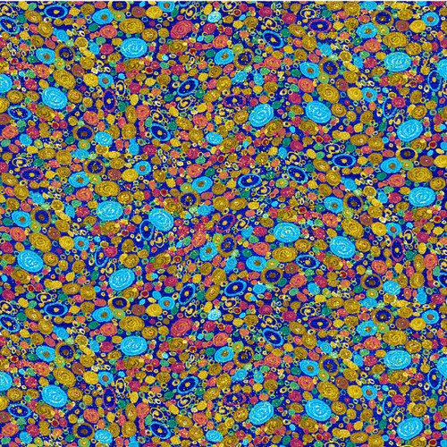 Timeless Treasures Fabrics Gilded Plume by Chong A Hwang Navy Metallic Geo Floral