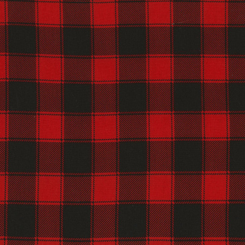 Timeless Treasures Fabrics Cabin Rules by Gail Caddon Red Buffalo Check