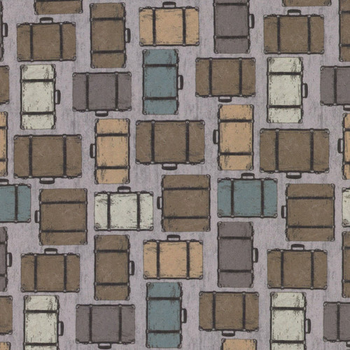 Clothworks Fabrics Explore by Dan DiPaolo Gray Luggage