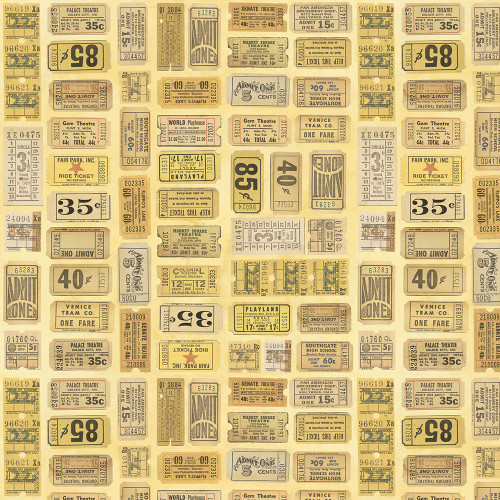 Free Spirit Fabrics Palette Yellow by Tim Holtz Eclectic Elements Yellow Tickets Yellow