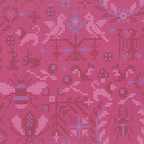 Andover Fabrics Sun Print 2020 by Alison Glass Dahlia Pink Menagerie