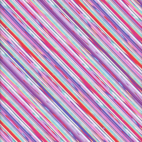 Clothworks Fabrics Celebrate! Purple Diagonal Stripe