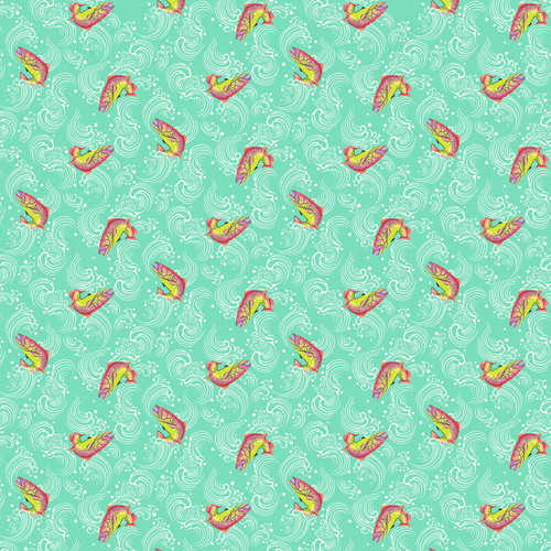 FreeSpirit Fabrics Full Moon Forest II Tula Pink Sofishticated Enchanted Aqua Green