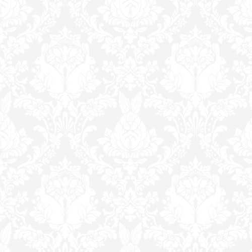 FreeSpirit Fabrics True Colors Tula Pink Ghost Bunny Paper White on White