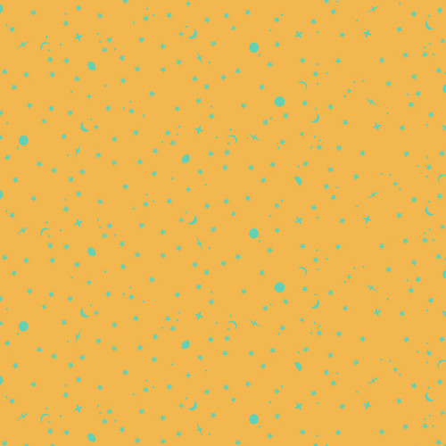 FreeSpirit Fabrics True Colors Tula Pink Space Sprinkles Papaya Yellow