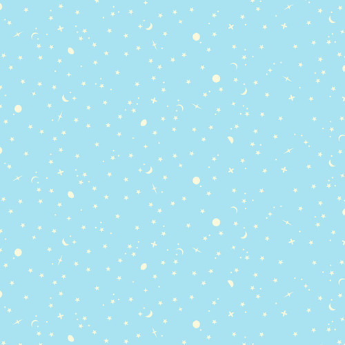 FreeSpirit Fabrics True Colors Tula Pink Space Sprinkles Waterfall Blue