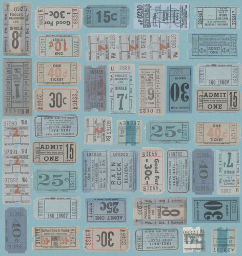 FreeSpirit Fabrics Blue Palette by Tim Holtz Blue Tickets Blue