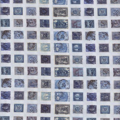 FreeSpirit Fabrics Indigo Palette by Tim Holtz Indigo Blue Stamps