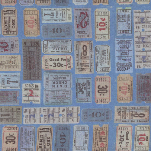 FreeSpirit Fabrics Indigo Palette by Tim Holtz Indigo Blue Tickets