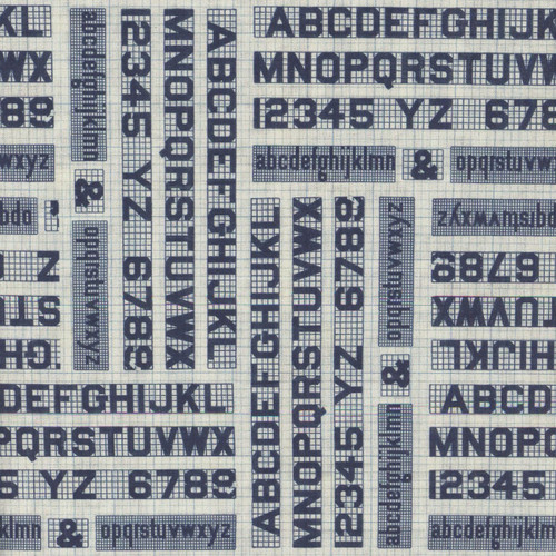 FreeSpirit Fabrics Indigo Palette by Tim Holtz Indigo Blue Typography