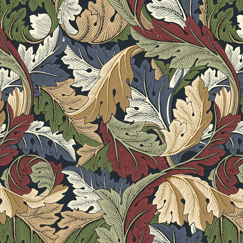 FreeSpirit Fabrics Oxford Holiday Collection by William Morris & Co Acanthus Ink