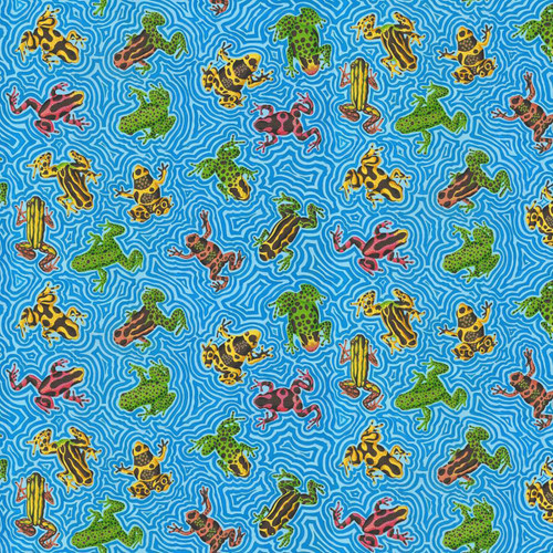 FreeSpirit Fabrics presents Utopia by Snow Leopard Froggles Blue