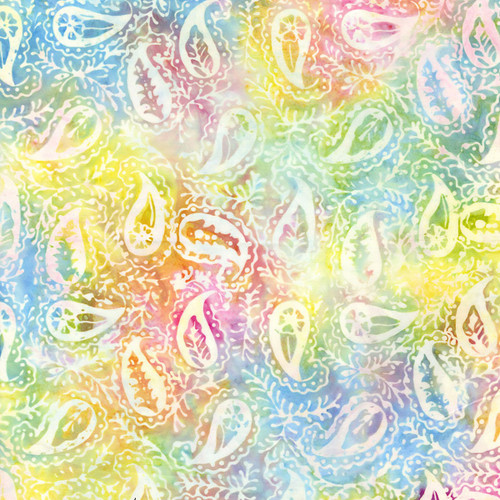 Timeless Treasures Fabrics Pastel Tonga Batiks Pastel Paisley