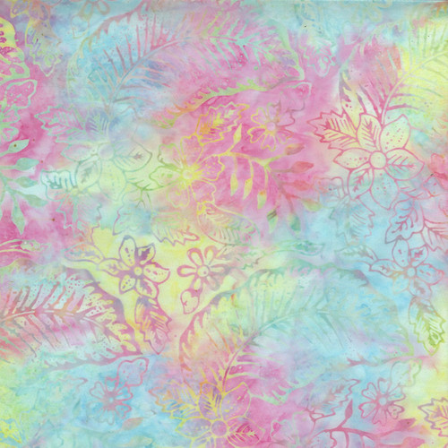 Timeless Treasures Fabrics Pastel Tonga Batiks Sparkle Tropical